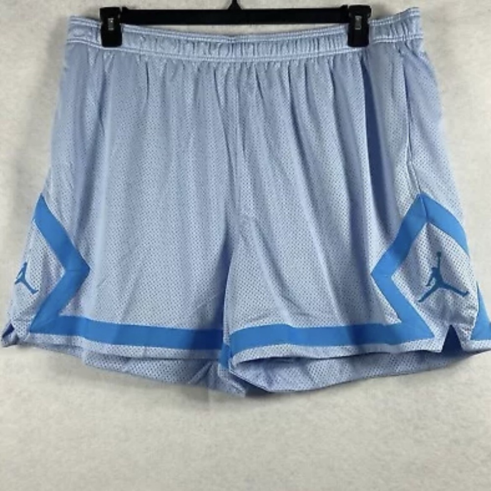 Nike Air Jordan Shorts Women 2X Blue Mesh Heritage Diamond Loose‎ Fit DO5034-100